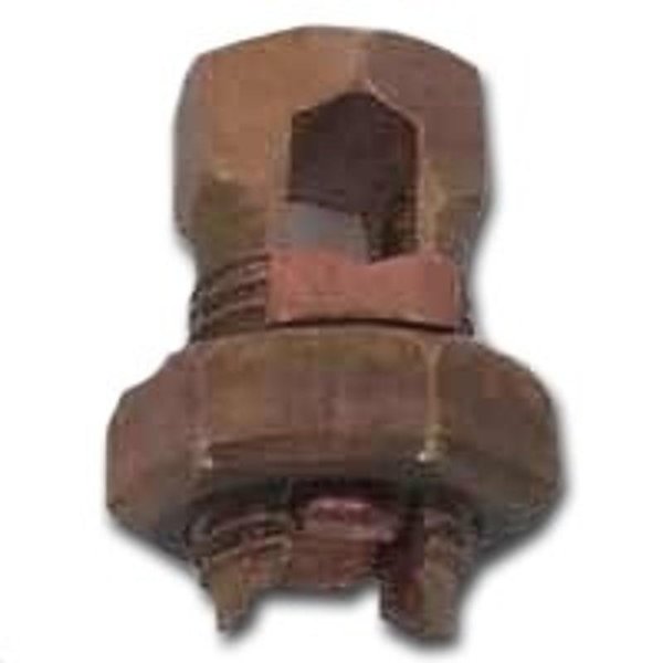 Erico nVent  Split Bolt Connector, 16 to 8 Wire, Silicone Bronze Alloy, Bronze ESB8